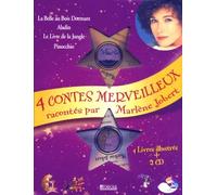 Coffret quatre plus beaux contes du monde (Aladin, Le Livre de la jungle, Pinocchio, La Belle au bois dormant) avec 2 CD