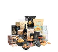 Coffret « Que vos vœux se réalisent » - Panier-cadeau festif de luxe avec douceurs, chocolats, snacks salés et délices de saison - Idée cadeau Noël pour la famille, les amis et les proches