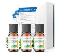 Coffret Quotidien - Les Huiles essentielles BIO, Les Fiches avec Recettes pour bien les utiliser & un Coffret Premium qui protège le tout - Assortiment des indispensables - 3x10ml Certifiées AB