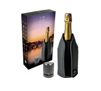 Coffret rafraichisseur Frizz gris et bouchon à champagne Line carbone Peugeot