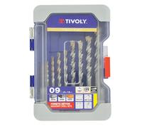 Coffret Ranger 9 Forets Bétons Tivoly - 9 forets béton Technic 3-4-5-6-7-8-9-10-12mm - Carbure de tungstène