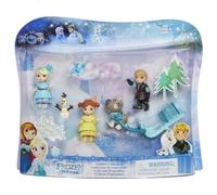 Coffret Reine des neiges Le traineau + 4 Figurines : Elsa Anna Olaf + Sven - Mini-Poupee - Set Jouet Fille avec 1 Carte Animal