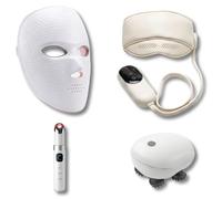 Coffret Relaxation & Beauté - Masseur Corps Multi-Zones, Masque Yeux Chauffant, Masque LED Visage & Soin Yeux Anti-Âge