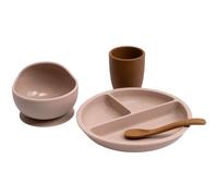 Coffret repas en silicone Sable-Caramel (4 pièces)