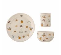 Coffret repas 3 pièces en grès Agnès Blanc