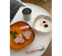 Coffret-repas 3 pièces inox rose TU