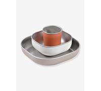 Coffret-repas 3 pièces inox terracotta TU