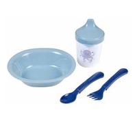 Coffret Repas 4 Pièces pour Bébé "Océan" Bleu Bleu G