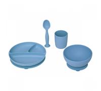 Set repas enfant bleu 20x20cm
