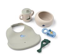 Coffret repas bébé 5 pièces Mileah Dino Roar Dove blue