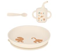 Babymoov Coffret repas bébé Comme Un Grand – Dès 9 mois – Assiette, Cuillère, Gobelet Little Roar