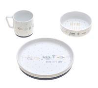 LÄSSIG Service de table occasionnel assiette en porcelaine assiette bol tasse/Dish Set Porcelain Garden Explorer boys