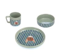 Coffret repas en porcelaine tiny team dog vert TU