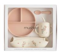 Coffret repas en silicone pink flowers (4 pièces)