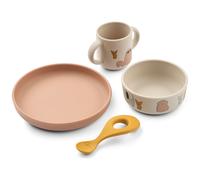 Liewood Set de vaisselle imprimé Vivi 4 pièces Cats and Dogs-Sandy