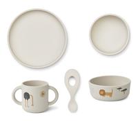 Liewood Service de vaisselle 'Vivi' crème / moutarde / vert foncé / orange, Taille One Size