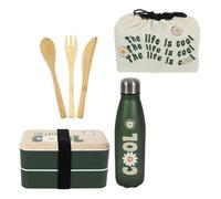 Coffret Repas Lunch Box "4 Pièces" 25cm Vert