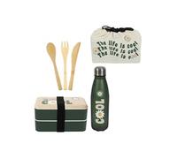 Coffret Repas Lunch Box "4 Pièces" 25cm Vert