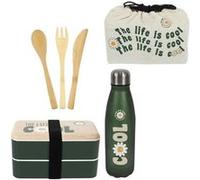 Coffret Repas Lunch Box "4 Pièces" 25cm Vert