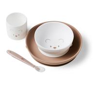 Coffret repas Ours Blanc-Marron (4 pièces)