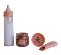 Coffret Repas Petit Pot Et Biberon Magiques Pour Poupée Pain D'épices Blanc, Marron, Rose TU