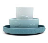 Coffret repas ventouse Deer friends Bleu