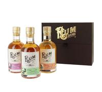Coffret rhums "Voyage autour des saveurs" 3 x 20cl Rum explorer - Présentation coffret cuir - Produits-Normandie