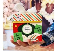 Coffret Roses des Sables de Noël - Cube cadeau chocolat artisanal pour Noël