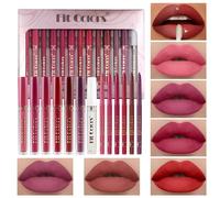 Coffret Rouge à Lèvres & Gloss - 7 Gloss & 5 Rouges à Lèvres - Rose, Rouge, Violet - Imperméable, Glossy & Matt - Coffret Maquillage Cosmétique Cadeau pour Femme
