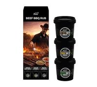 Coffret Rub BBQ pour Bœuf Bembo - 3 Mélanges Premium (Best Beef 61, Cowboy 87, Buffalo 54) - Épices pour Steak, Burger et Grillade - Pots Anti-Lumière et Anti-Oxydation