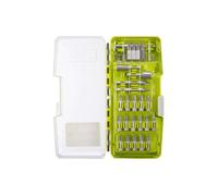 Ryobi - Coffret cristal 55 accessoires de vissage - boulonnage : 50 embouts 25 mm+ 2 embouts 50 mm PZ / TX + 2 douilles + 1 porte-embout - RAK55DK