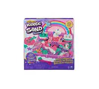 Coffret Sable Magique Royaume Des Licornes - Kinetic Sand 907 Gr - Monde Feerique Scintillant - Set Kit Creatif Modelage + Carte