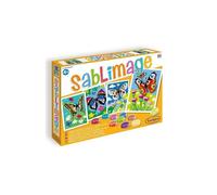 Coffret Sablimage papillons 4 tableaux animaux - Kit creation en sable colore 16 tonalites - Loisir creatif enfant