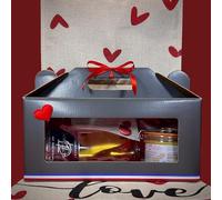 Coffret Saint-Valentin Gourmet - Foie Gras de Canard Entier Nature 200 g + Champagne 750 ml - Relais Gourmet | Artisanal Français Sud-Ouest | Cadeau Romantique & Fêtes