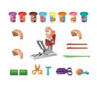 Coffret Salon de Coiffure pour Play doh avec 8 Pots de Pate a Modeler Tricolore - Set Coiffeur creatif avec 1 Carte - kit Accessoires