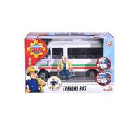Coffret Sam Le Pompier : Le Bus Blanc De Trevor Avec Une Figurine + Accessoires - Set Véhicule