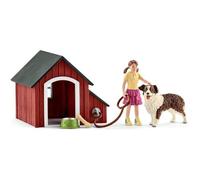 Coffret SCHLEICH - Niche pour chien avec figurines - Gamme Farm World