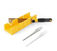 Coffret Scie à Onglet, Set 4 Pièces avec 3 Lames de Rechange, Poignée Ergonomique, Coupes Précises pour Bois, PVC, Plastique, Plâtre et Métaux Tendres - Bricolage, Modélisme & DIY