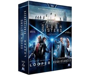 Coffret Science Fiction : Seven Sisters + Looper + Renaissances - Pack - Blu-Ray