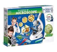 Coffret Science Microscope 100x 300x 600x - Plus de 50 Experiences scientifiques - Set kit educatif Enfant 8 Ans + Carte Animal - Nature et Jeu