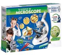 Coffret Science Microscope 100x 300x 600x - Plus de 50 Experiences scientifiques - Set kit educatif Enfant 8 Ans et Carte Animal - Nature et Jeu