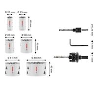 Coffret scies trépan multi-matériaux Bosch Professional 20¿68 mm 9 pièces