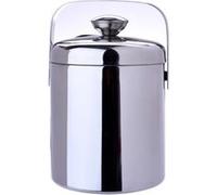 Coffret seau à glaçons - Seau, Pince, Couvercle et Plateau égouttoir - Acier inoxydable - Contenance: 1,3L - Indispensable pour vos repas d'été Gris G