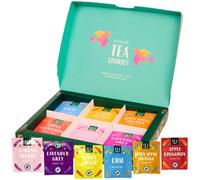 Coffret Sélection Cadeau Thés Gourmets - Assortiment 24 Sachets, Découverte 6 Saveurs Raffinées - Thés Vert & Noir Pure Ceylan - Anjel
