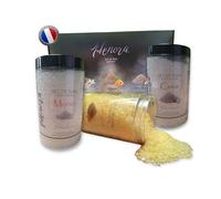 Coffret sels de bain Premium 3x500g Monoï,Mangue,Coco -100% sel de mer français - Parfums de Grasse - Bon sommeil - Soulage le stress, muscles, relaxant - Corps Pieds - Cadeau fête des mères - Pâque