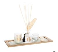 Coffret senteur ""Plume"" bois de gaïac 36x14,5cm - Atmosphera createur d'interieur