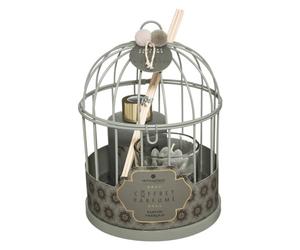 Coffret Senteur Wonderly Cage en métal Diffuseur de Parfum avec bâtonnets et Bougie - Atmosphera