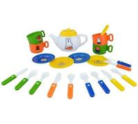 Coffret Service a Lapin pour Miffy et Ses Amis - Plastique - dinette 21 Pieces pour Enfant - Jeu d'imitation Cuisine + 1 Carte Animal