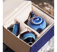 Coffret service à thé tenmoku etoile