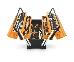 Coffret + set outils tolsen 60 pièces avec manche ergonomique bi-composant.